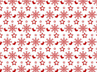 長靴と雪をデザインしたクリスマスパターン無料イラスト