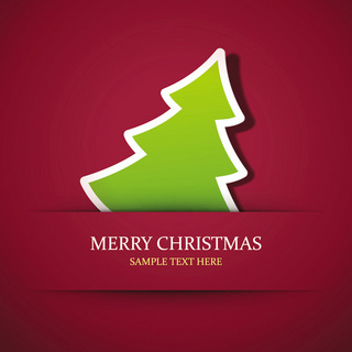 シンプルなクリスマスカードの無料イラスト